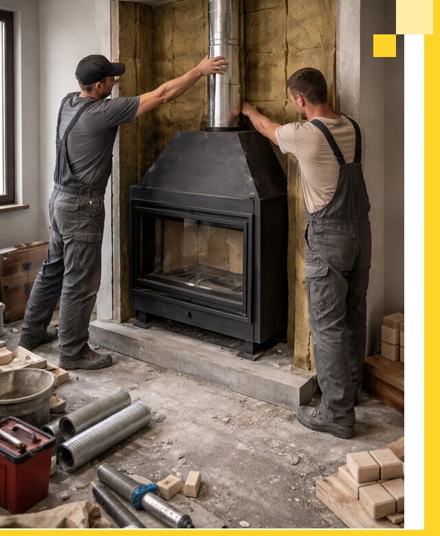 Изготовление и монтаж закрытых каминов в Чебаркуле под ключ