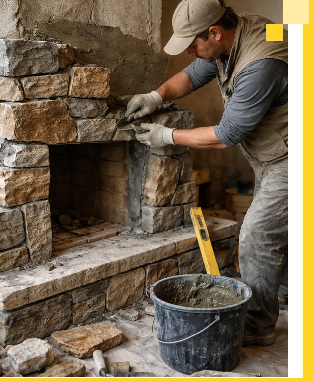 Изготовление и установка каменных каминов под ключ в Чебаркуле