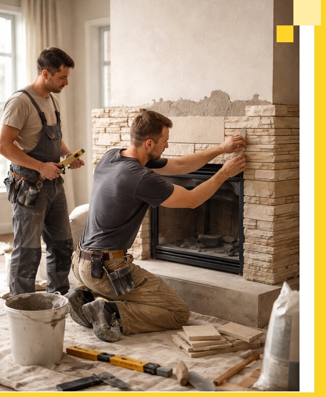 Установка и монтаж каминов для загородного дома в Чебаркуле