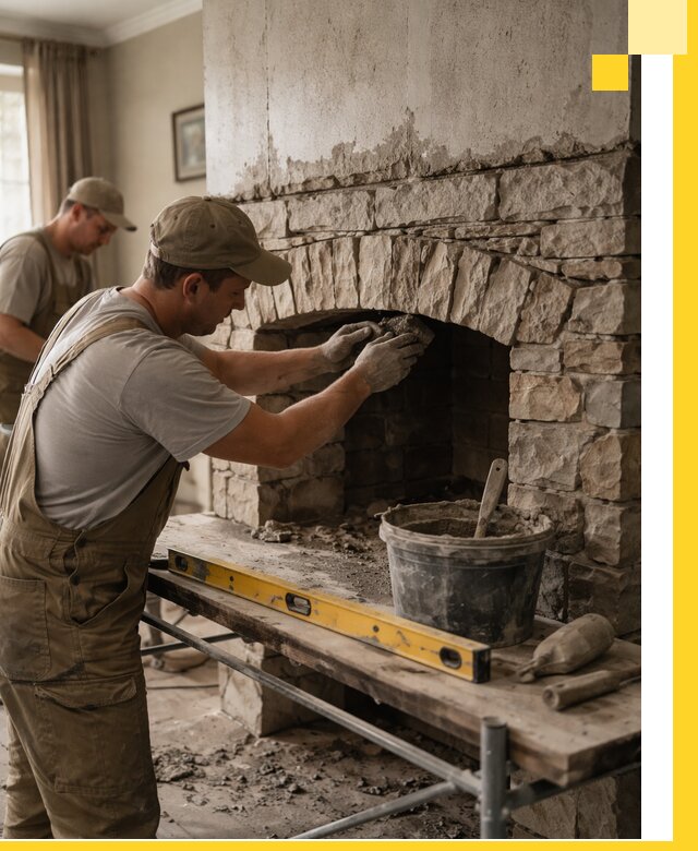 Изготовление каминов под ключ в Чебаркуле, монтаж и отделка