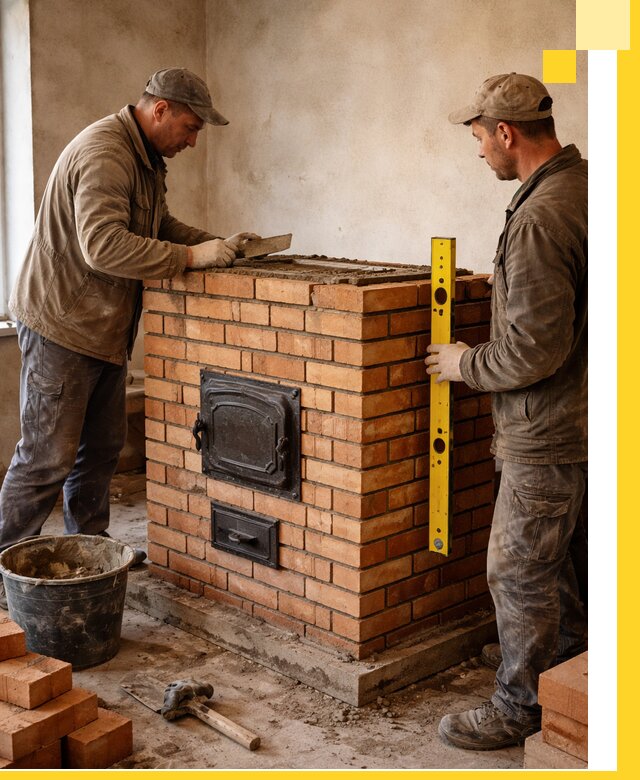 Отопительные печи под ключ в Чебаркуле, установка и сборка