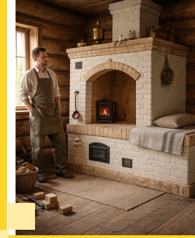 Русские печи с лежанкой под ключ в Чебаркуле от 161055 р. ЭриданЧбр