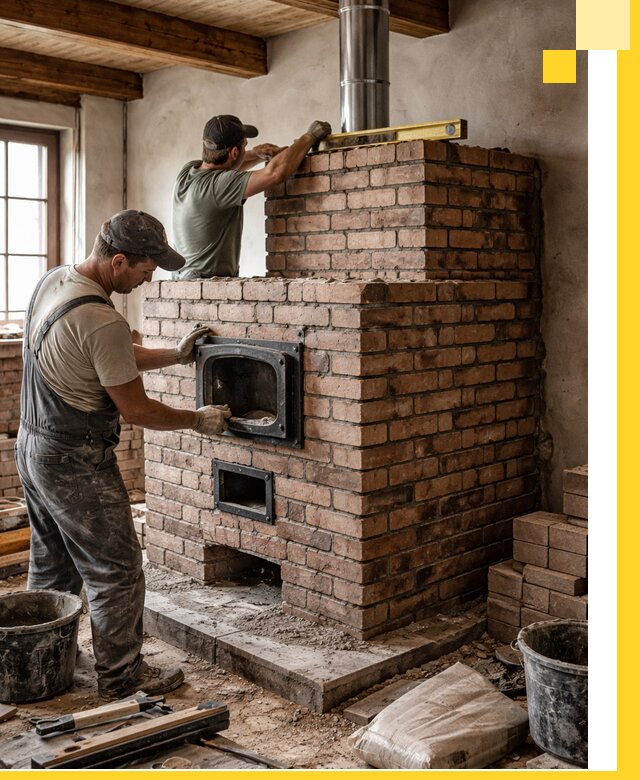 Печи для загородного дома под ключ в Чебаркуле — монтаж и сервис