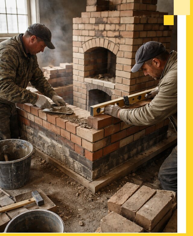 Изготовление и монтаж печей и каминов из кирпича в Чебаркуле