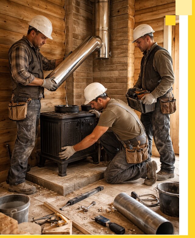 Профессиональный монтаж банных печей и дымоходов в Чебаркуле