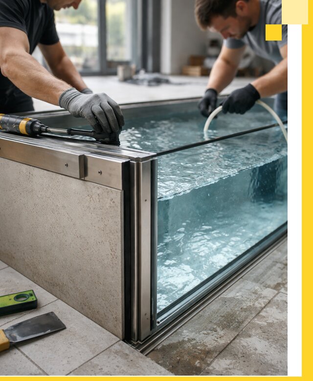 Проектирование и монтаж стеклянных бассейнов в Чебаркуле