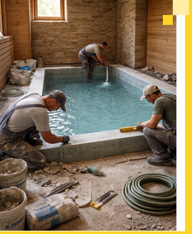 Проектирование и строительство бассейнов для бани в Чебаркуле