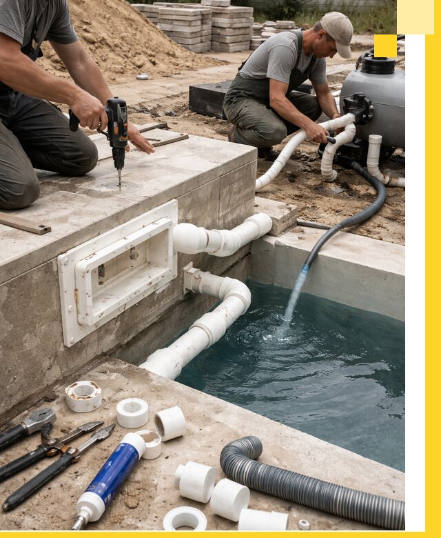 Строительство скиммерных бассейнов под ключ в Чебаркуле