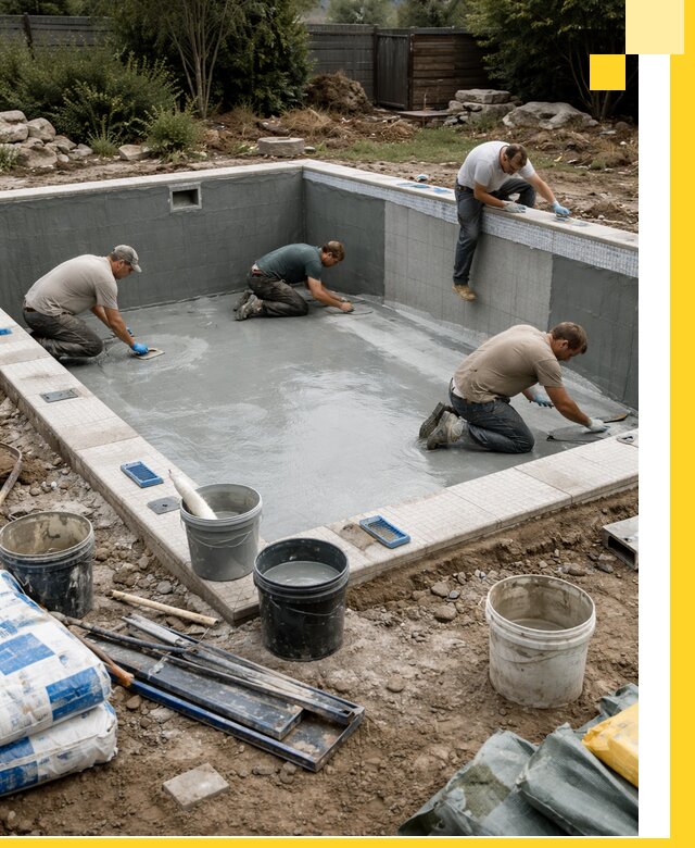 Изготовление и монтаж чаши бассейна под ключ в Чебаркуле