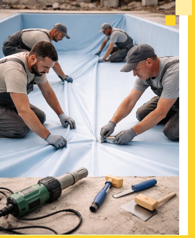 ПВХ пленка для бассейнов с монтажом и гарантией в Чебаркуле