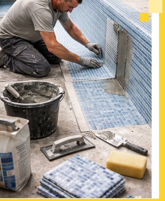 Укладка и ремонт мозаики для бассейнов под ключ в Чебаркуле