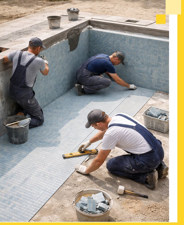 Укладка и установка плитки для бассейнов под ключ в Чебаркуле