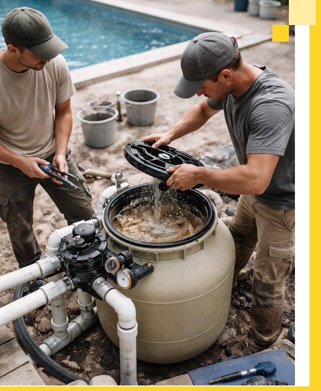 Установка и обслуживание песочных фильтров для бассейнов в Чебаркуле