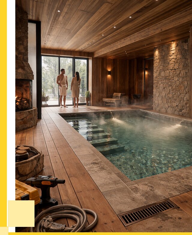 Проекты бань с бассейном под ключ в Чебаркуле от 80528 р., ЭриданЧбр