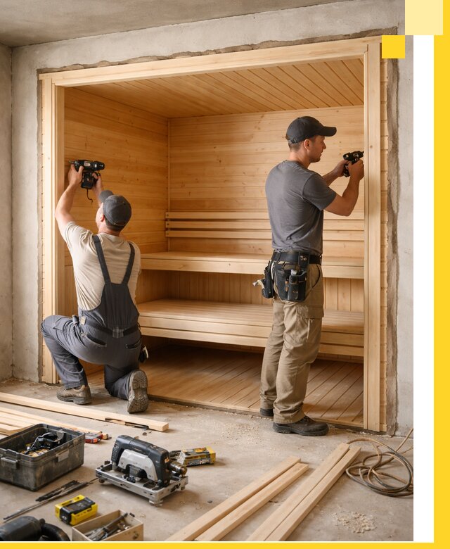 Монтаж саун под ключ в Чебаркуле — проектирование и установка