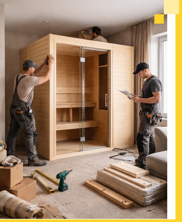 Установка и благоустройство саун в квартире в Чебаркуле