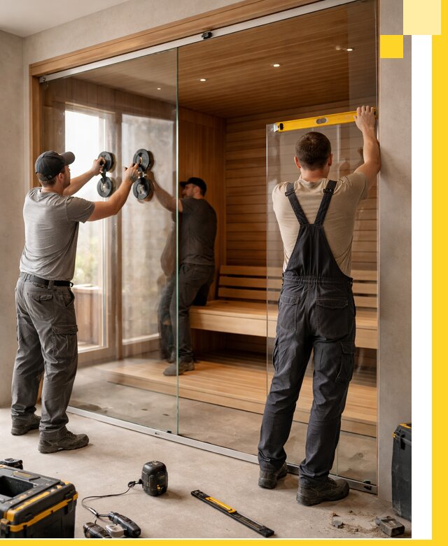 Производство и монтаж стеклянных саун под ключ в Чебаркуле