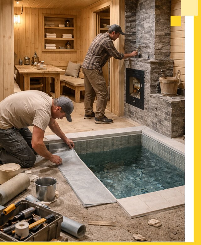 Строительство бань с комнатой отдыха под ключ в Чебаркуле