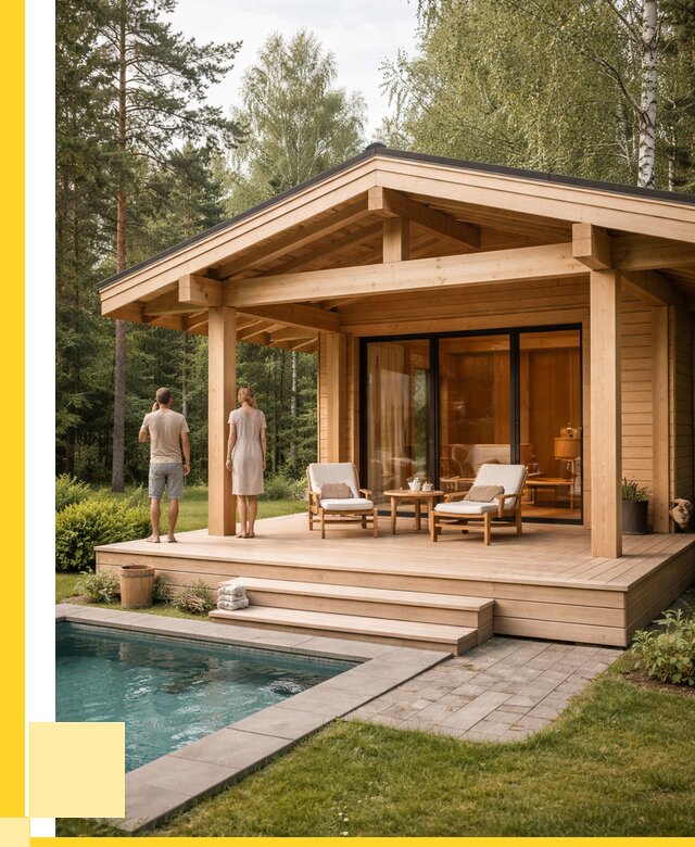 Бани с террасой под ключ в Чебаркуле от 644220 р. | ЭриданЧбр