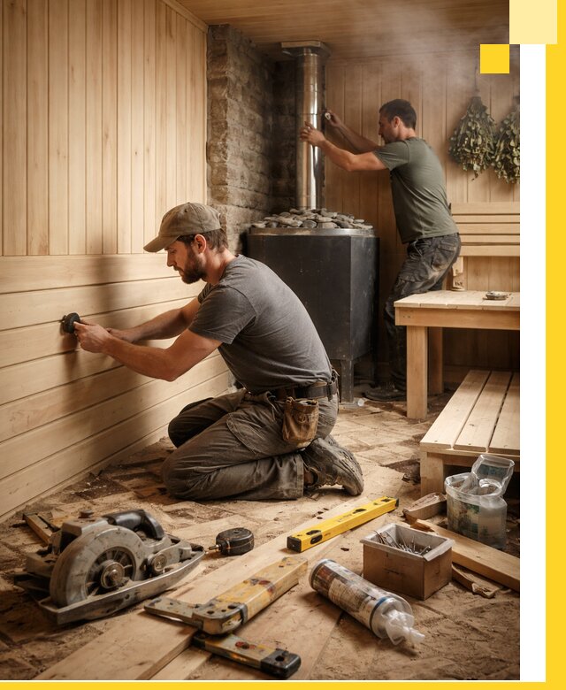 Полное строительство и оснащение парных под ключ в Чебаркуле