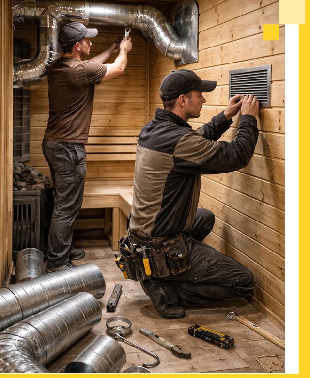 Проектирование и монтаж вентиляции бани в Чебаркуле под ключ