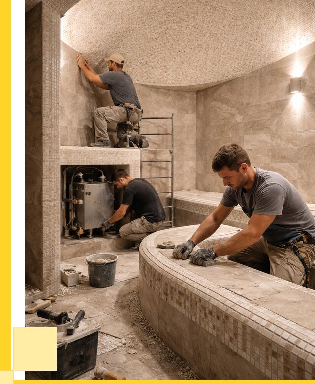 Монтаж хамамов под ключ в Чебаркуле от 268425 р. ЭриданЧбр