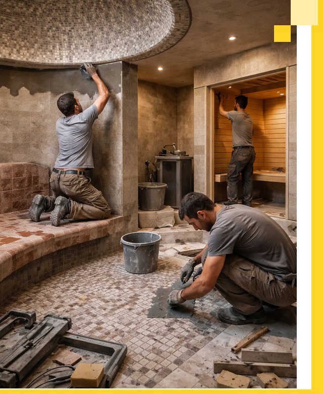 Проект и строительство хамама бани и сауны под ключ в Чебаркуле