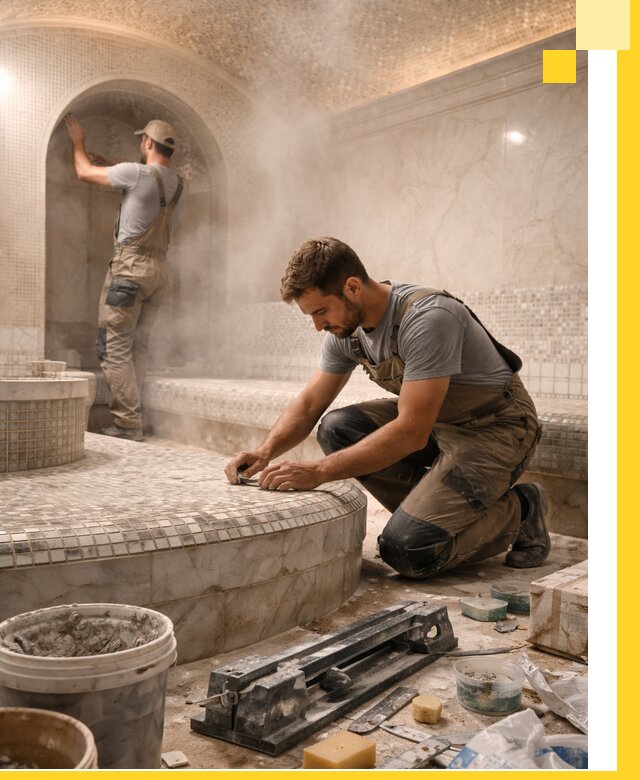 Профессиональный дизайн хамама и SPA под ключ в Чебаркуле