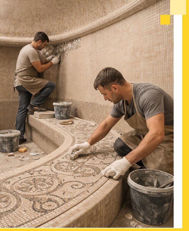 Плитка для хамама в Чебаркуле, укладка, подбор и поставка