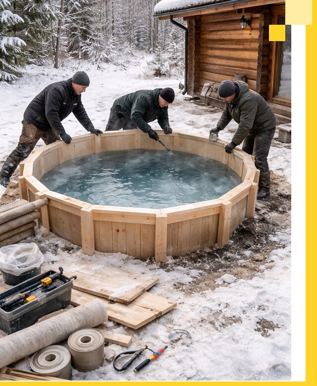 Изготовление и установка ледяных купелей под ключ в Чебаркуле