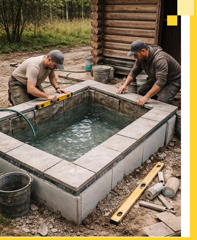 Изготовление и установка холодных купелей под ключ в Чебаркуле